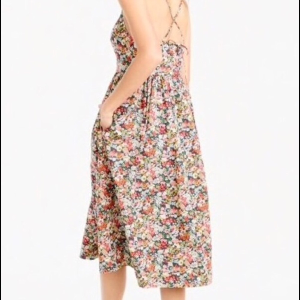 J. Crew Tie Back Sz00 Liberty. Thorpe Floral Dress